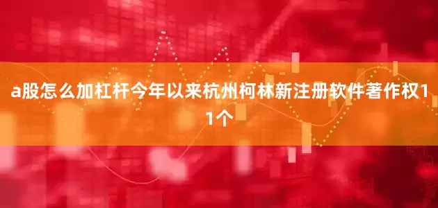 a股怎么加杠杆今年以来杭州柯林新注册软件著作权11个